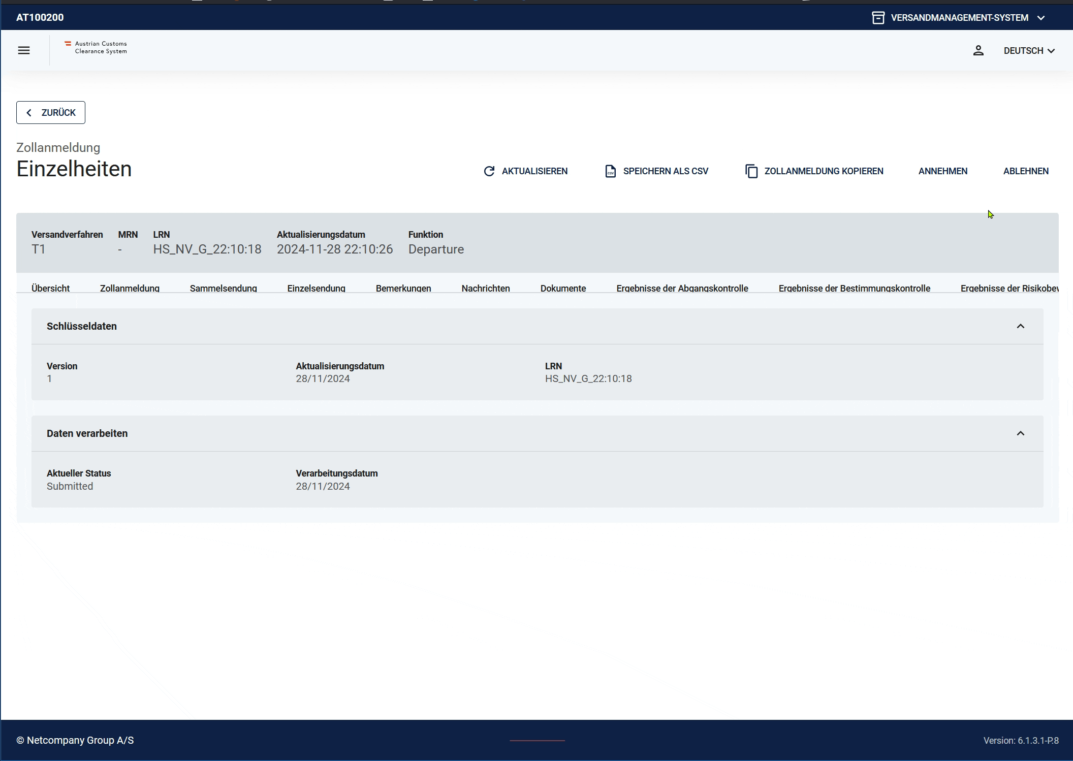 Nicht Annahme Amtsplatz